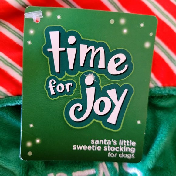 Time For Joy Set of 2 Red and Gray Christmas Stockings for Dogs New with Tags - Picture 3 of 4